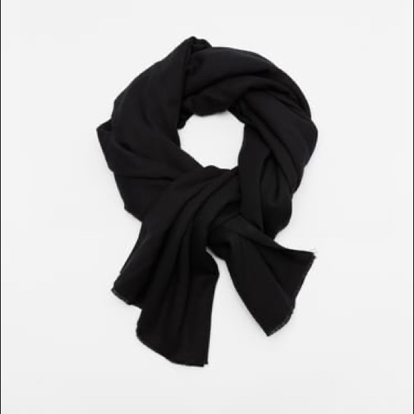ZARA BNWT SUPER SOFT SCARF • BLACK - Picture 12 of 16